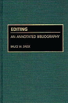Editing : an annotated bibliography