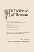 In defense of reason door Yvor Winters