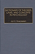 Dictionary of theories, laws, and concepts in... por Jon E Roeckelein