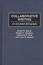 Collaborative writing : an annotated bibliography