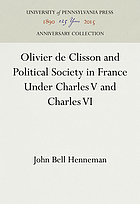 Olivier de Clisson and political society in France under Charles V and Charles VI