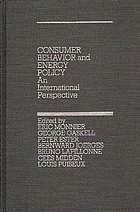 Consumer behavior and energy policy : an international perspective