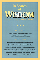 In search of wisdom : essays in memory of John G. Gammie