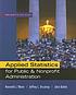 Applied statistics for public and nonprofit administration by  Kenneth J Meier 