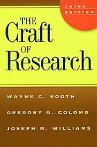 The craft of research