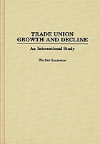Trade union growth and decline : an international study