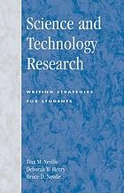 Science and technology research : writing strategies for students