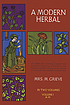 A modern herbal : the medicinal, culinary, cosmetic... de  M Grieve 