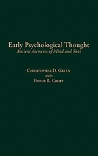 Early psychological thought : ancient accounts of mind and soul
