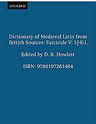 Dictionary of medieval Latin from British sources