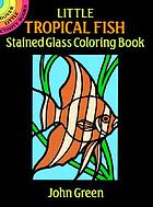 Little tropical fish stained glass colouring book