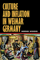 Culture and inflation in Weimar Germany