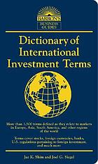 Dictionary of international investment terms