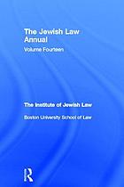 The Jewish law annual. Vol. 14.