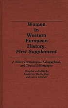 Women in western European history. First supplement : a select chronological, geographical, and topical bibliography
