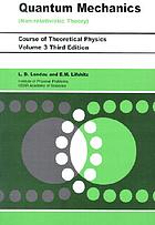 Quantum mechanics : non-relativistic theory
