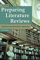 Preparing literature reviews : qualitative and quantitative approaches