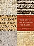 The Latin inscriptions of Rome : a walking guide by Tyler Lansford