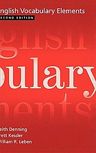 English vocabulary elements