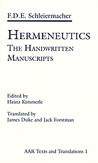 Hermeneutics : the handwritten manuscripts