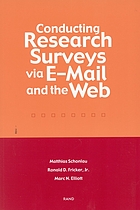 Conducting research surveys via e-mail and the web