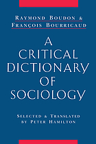 A critical dictionary of sociology