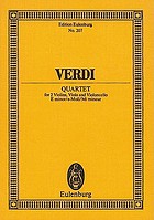 Quartet, E minor, for 2 violins, viola, and violoncello