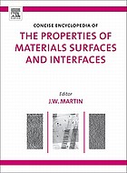 Concise encyclopedia of the properties of materials surfaces and interfaces