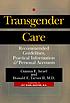 Transgender care : recommended guidelines, practical... door Gianna E Israel