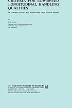 Criteria for low-speed longitudinal handling qualities of transport aircraft with closed-loop flight control systems