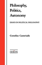Philosophy, politics, autonomy