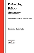 Philosophy, politics, autonomy