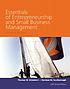 Essentials of entrepreneurship and small business management