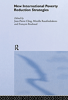 New international poverty reduction strategies
