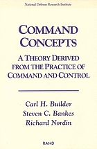 Command concepts : a theory derived from the practice of command and control