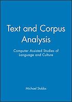 Text and corpus analysis