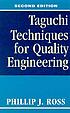 Taguchi techniques for quality engineering : loss... by  Phillip J Ross 