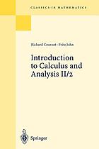 Introduction to calculus and analysis. Vol. II/1, II/2