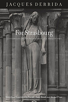 For Strasbourg : conversations of friendship and philosophy