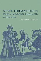 State formation in early modern England, c. 1550-1700