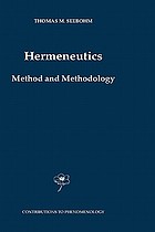 Hermeneutics : method and methodology
