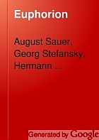 Euphorion; Zeitschrift für Literaturgeschichte.