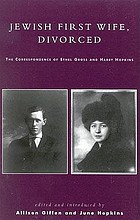 Jewish first wife, divorced : the correspondence of Ethel Gross and Harry Hopkins