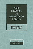 Acute rheumatic and immunological diseases : management of the critically ill patient