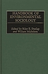 Handbook of environmental sociology door Riley E Dunlap