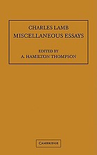Miscellaneous essays