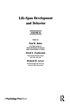 Life-span development and behavior. Volume 10