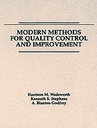 Modern methods for quality control and improvement