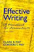 Effective writing : a handbook for accountants 著者： Claire Arevalo May