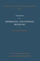 Vorlesung über Differential- und Integralrechnung 1861/62